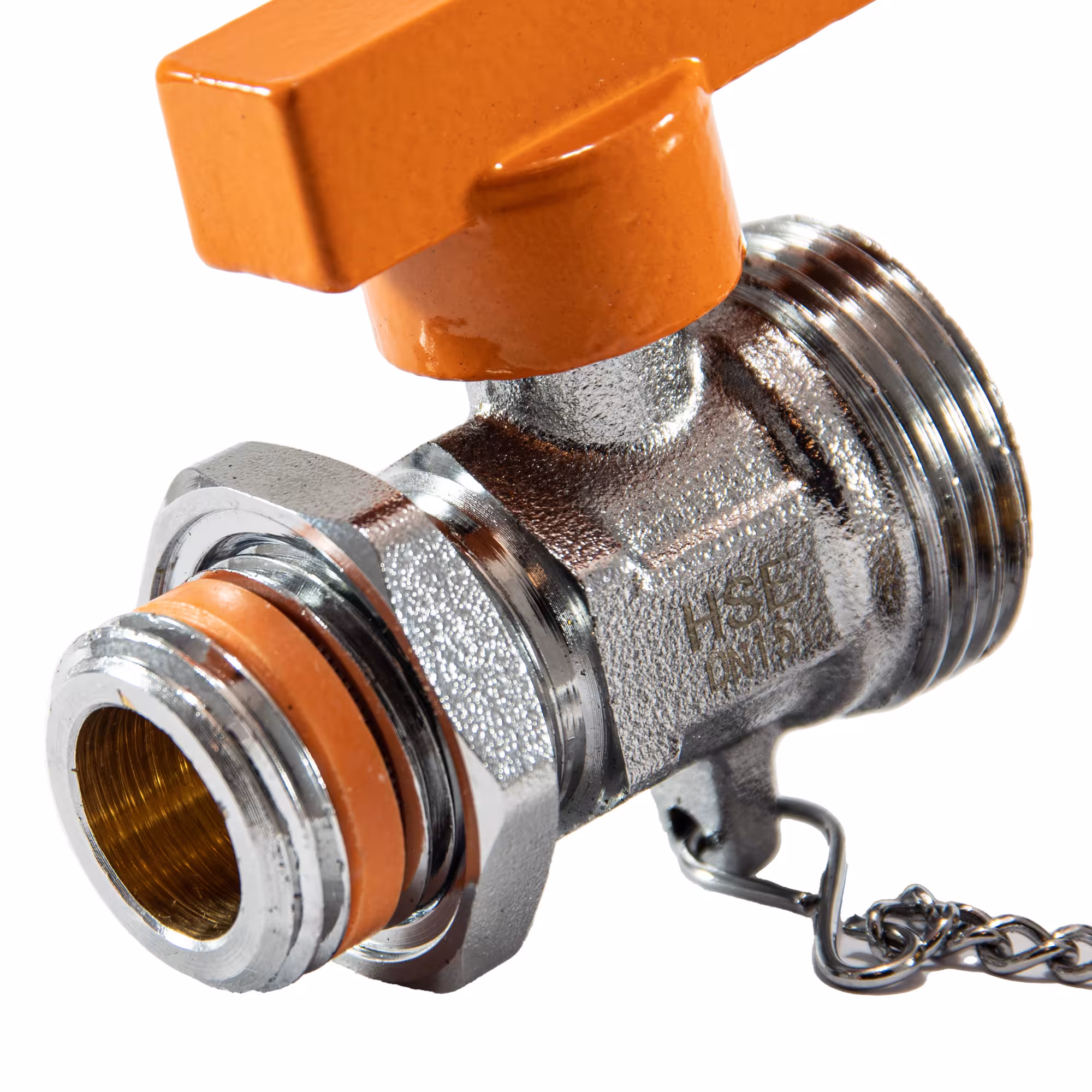 KFE kraan DN 15 (1/2”) voor het zonnesysteem met afneembare oranje vleugelgreep, van Hermann Schmidt KFE kraan DN 15 (1/2") voor het zonnesysteem met afneembare oranje vleugelgreep voor het vullen van de installatie, kogelkranen & afsluiters, art.nr. 81409015