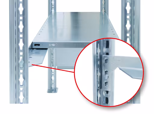 Figuur nr. 8 van de artikellengtebalk 1300 mm, RAL7035, voor MULTIplus85 en MULTIplus150 planken uit de productgroep kantoorrekken van Schulte Lagertechnik
