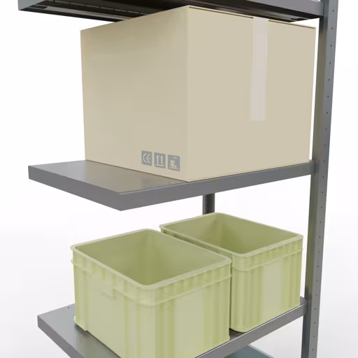 Aanbouwrekken, rekken, insteeksysteem MULTIplus250, 2000 x 750 x 500 mm, 5 planken, verzinkt van Schulte Lagertechnik uit de categorie insteeksystemen