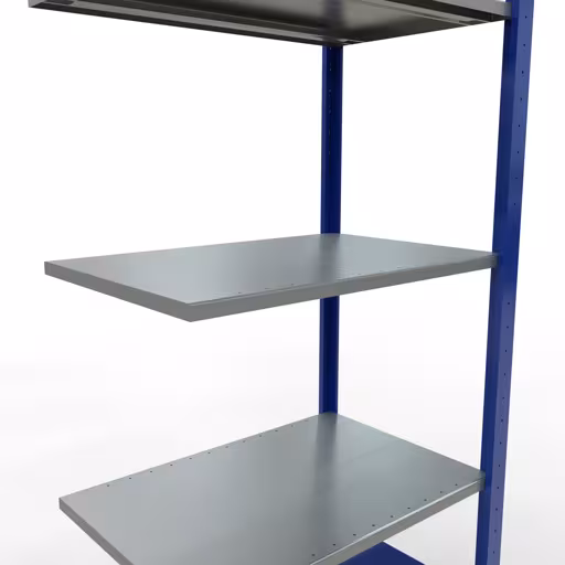 Productafbeelding nr. 6 van het artikel aanbouwplank, legbord, insteeksysteem MULTIplus150, 2000 x 750 x 500 mm, 5 legborden, RAL 5010 gentiaanblauw/verzinkt/verzinkt uit het insteeksysteem assortiment van het merk Schulte Lagertechnik