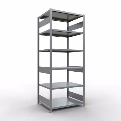 Figuur nr. 14 van het artikel basisrek, legplank, insteeksysteem MULTIplus330, 2500 x 1000 x 800 mm, 6 legborden, lengtestangen, verzinkt uit de insteeksysteem productgroep van Schulte Lagertechnik.