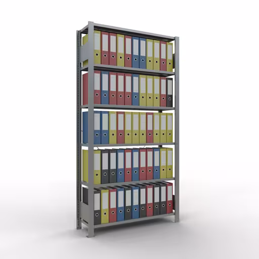 Productafbeelding nr. 12 van het artikel basisplank, kantoorplank, insteeksysteem MULTIplus85, 2000 x 1000 x 300 mm, 6 planken, kruisschoor, verzinkt, zonder aanslaglijst Afbeelding nr. 12 van het artikel, kantoorrekken, insteeksysteem MULTIplus85, 2000 x 1000 x 300 mm, 6 legborden, verzinkt, zonder aanslaglijst uit de productgroep kantoorrekken van Schulte Lagertechnik