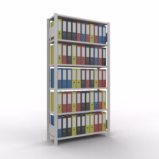 Afbeelding nr. 13 van het artikel, kantoorrekken, insteeksysteem MULTIplus85, 2000 x 1000 x 300 mm, 6 planken, zonder aanslaglijst, lichtgrijs uit de productgroep kantoorrekken van Schulte Lagertechnik