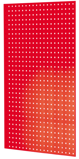 Geperforeerd paneel zijpaneel, 90 x 1250 x 800 mm (H x D), RAL 3000 vuurrood van Schulte Lagertechnik Geperforeerd paneel zijpaneel, 90 x 1250 x 800 mm (H x D), RAL 3000 vuurrood, accessoires, art.nr. 35684-R