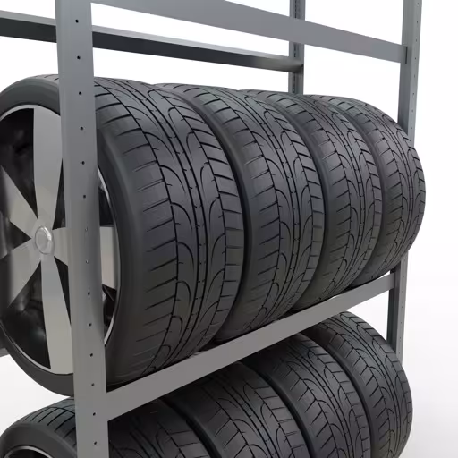 Productafbeelding nr. 13 van het artikel Basisplank, wiel-/bandenplank, 2000 x 1150 x 400 mm (HxBxD), verzinkt, 3 opslagniveaus met 150 kg vakbelasting per niveau Figuur nr. 13 van het artikel basisrek, wielen-/bandenrek, 2000 x 1150 x 400 mm, verzinkt, 3 opslagniveaus met 150 kg vakbelasting per niveau uit de productgroep legbordstellingen van Schulte Lagertechnik