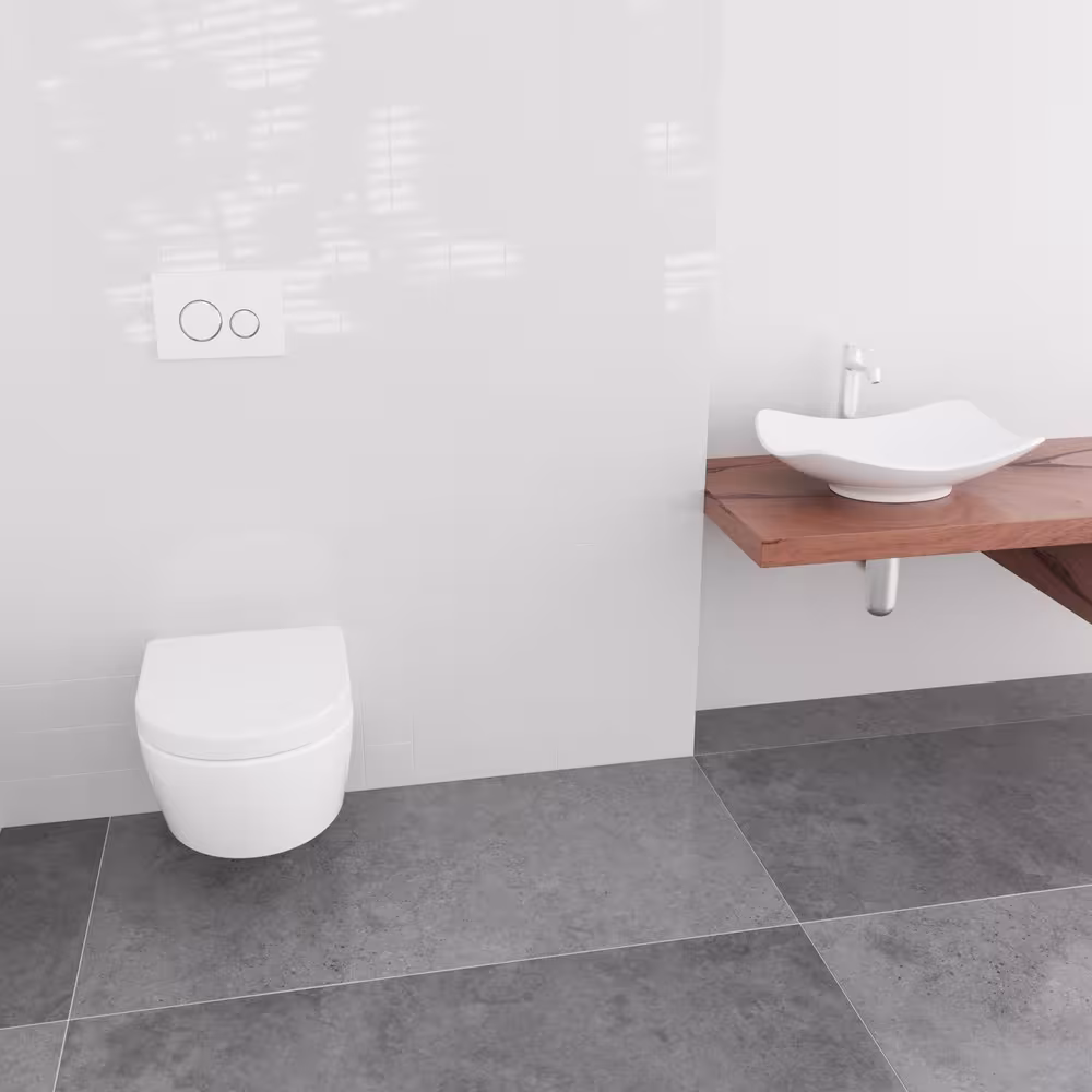 Toiletzitting D650 D-vorm wit met softclose-mechanisme, o.a. voor ME van Starck van het merk LUVETT uit het assortiment badkamerkeramiek