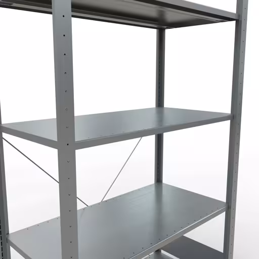 Basisplank, legbord, insteeksysteem MULTIplus150, 2000 x 1000 x 500 mm, 5 legborden, verzinkt van Schulte Lagertechnik uit de categorie insteeksysteem