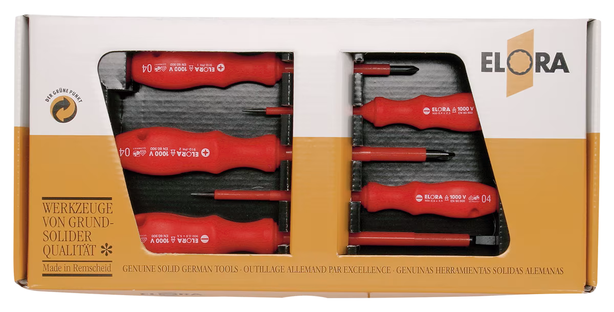 VDE-schroevendraaierset, sleuf en kruiskop, 5-delig, 979S-5K uit de categorie VDE-schroevendraaiers met artikelnr. 0979500509000