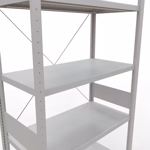 Figuur nr. 12 van het artikel basisplank, legbord, insteeksysteem MULTIplus330, 3000 x 1000 x 500 mm, 7 legborden, kruisschoor, RAL 7035 lichtgrijs uit de productgroep insteeksysteem van Schulte Lagertechnik.
