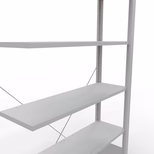 Productafbeelding nr. 12 van het artikel Aanbouwstelling, kantoorstelling, insteeksysteem MULTIplus85, 2000 x 1000 x 300 mm, 6 legborden, kruisschoor, zonder aanslaglijst, lichtgrijs Afbeelding nr. 12 van het artikel, kantoorrekken, insteeksysteem MULTIplus85, 2000 x 1000 x 300 mm, 6 planken, zonder aanslaglijst, lichtgrijs uit de productgroep kantoorrekken van Schulte Lagertechnik