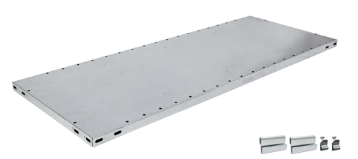 Extra plank B, 1000 x 500, verzinkt, inclusief 2 ophangbeugels + 2 plankdragers, hoekplanken, art.nr. 17250-B-ECK