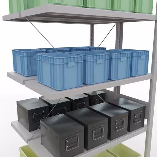 Aanbouwrekken, dubbele rekken, rekkensysteem MULTIplus250, 3000 x 1000 x (2x400) mm (HxBxD), 2x7 planken, kruisschoor, RAL 7035 lichtgrijs uit de categorie dubbele rekken met de GTIN 4058255035472 Aanbouwrekken, dubbele rekken, rekkensysteem MULTIplus250, 3000 x 1000 x (2x400) mm, 2x7 planken, kruisschoor, RAL 7035 lichtgrijs van Schulte Lagertechnik uit het rekkenprogramma