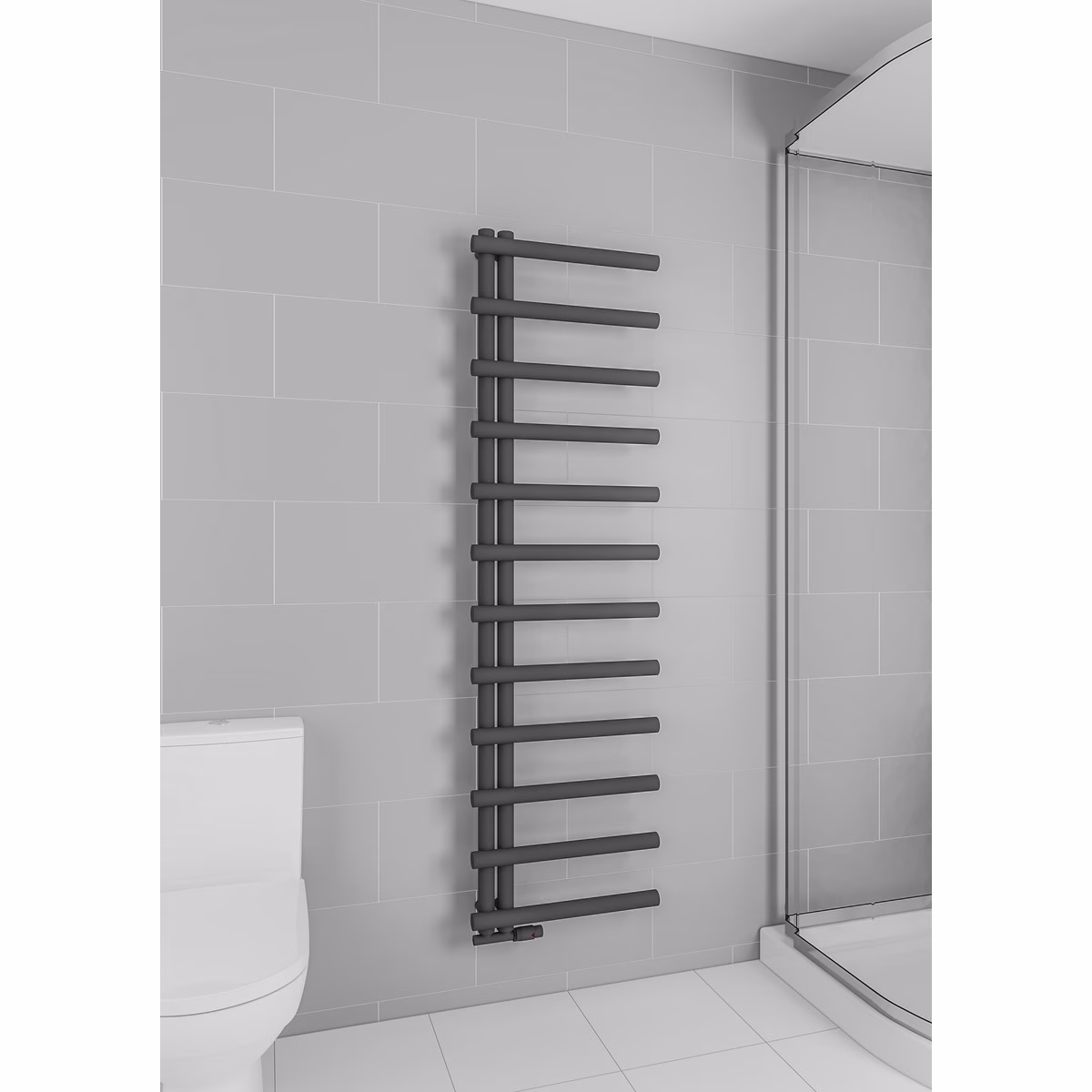 Mert Design badkamer radiator model Metire, zwart, 500x1150 mm