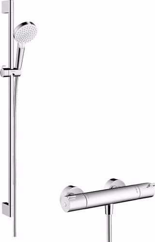 Hansgrohe ECOSTAT 1001 CL COMBI doucheset, 900 mm douchestang, wit/chroom, van het merk Douchesets/Systemen/Accessoires Hansgrohe ECOSTAT 1001 CL COMBI doucheset, 900 mm douchestang, wit/chroom, uit de categorie Douchesets/Systemen/Accessoires met artikelnummer 6000645583