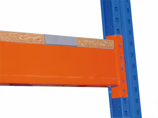 Spaanplaatniveau voor palletstellingen, voor raildiepte 50 mm, 800 x 2700 x 38 mm, bovenop geplaatst, inclusief centreerplaten van het merk Schulte Lagertechnik uit het assortiment palletstellingen