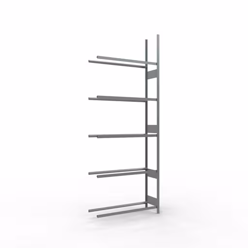 Aanbouwrek, wielen-/bandenrek, 3500 x 1300 x 400 mm, verzinkt, 5 opslagniveaus met 150 kg vakbelasting per niveau, opbergruimte voor auto-onderdelen, art.nr. 20767