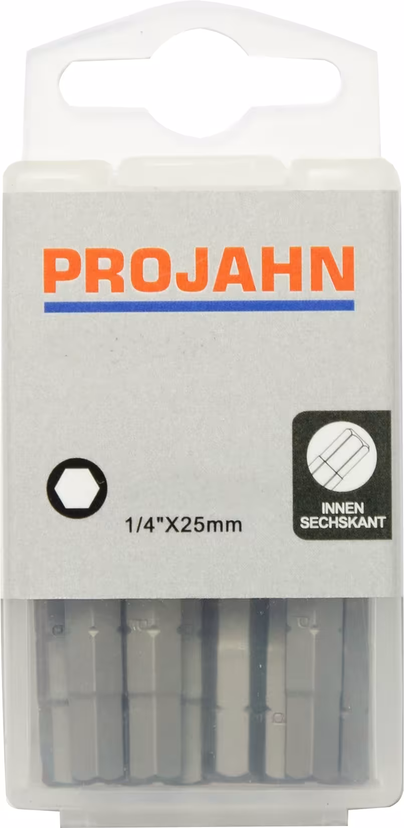 1/4" bit L25 mm binnenzeskant 5,5 mm verpakking van 10 stuks van PROJAHN met artikelnr. 2699-10