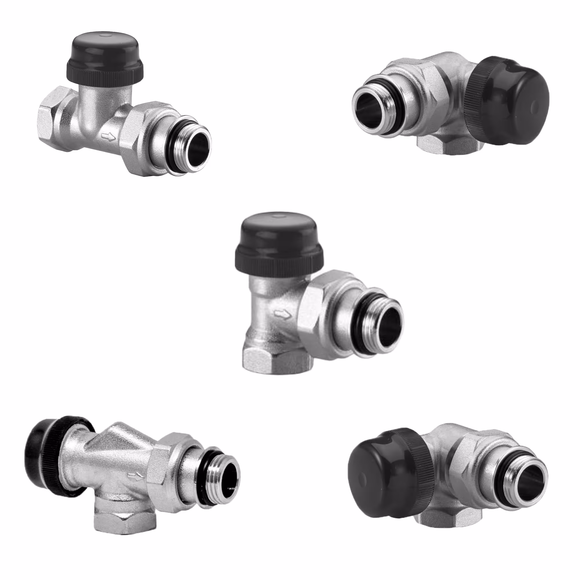 Thermostatische kranen 1/2 inch serie N van Ivar Ivar thermostatische kranen 1/2 inch serie N, radiatormontage & aansluitingen