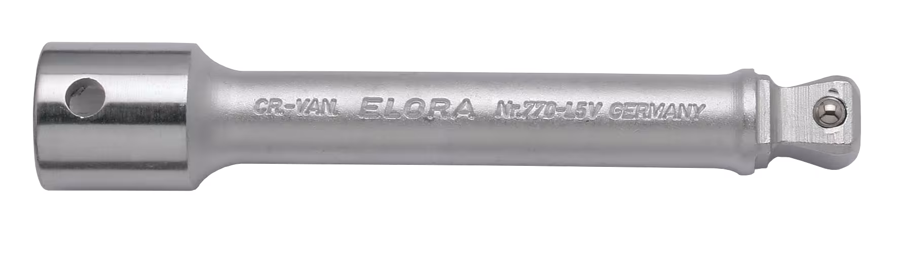 Verlengstuk 1/2", 250 mm, zwenkbaar 770-L6V van ELORA Verlengstuk 1/2", zwenkbaar, ELORA-770-LV uit de categorie dopsleutels 1/2" met artikelnr. 0770006002100