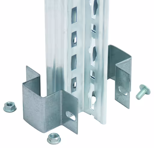 Dubbele plankverbinder voor T-profielen, RAL 5010 gentiaanblauw van Schulte Lagertechnik uit het assortiment schappenrekken