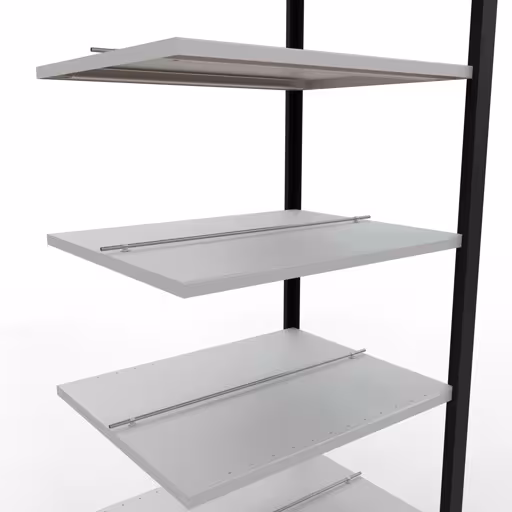 Afbeelding nr. 13 van het artikel, kantoorreksysteem MULTIplus150, 2300 x 750 x 600 mm, 7 planken, met middenaanslag, zwart/lichtgrijs uit de productgroep kantoorrekken van Schulte Lagertechnik