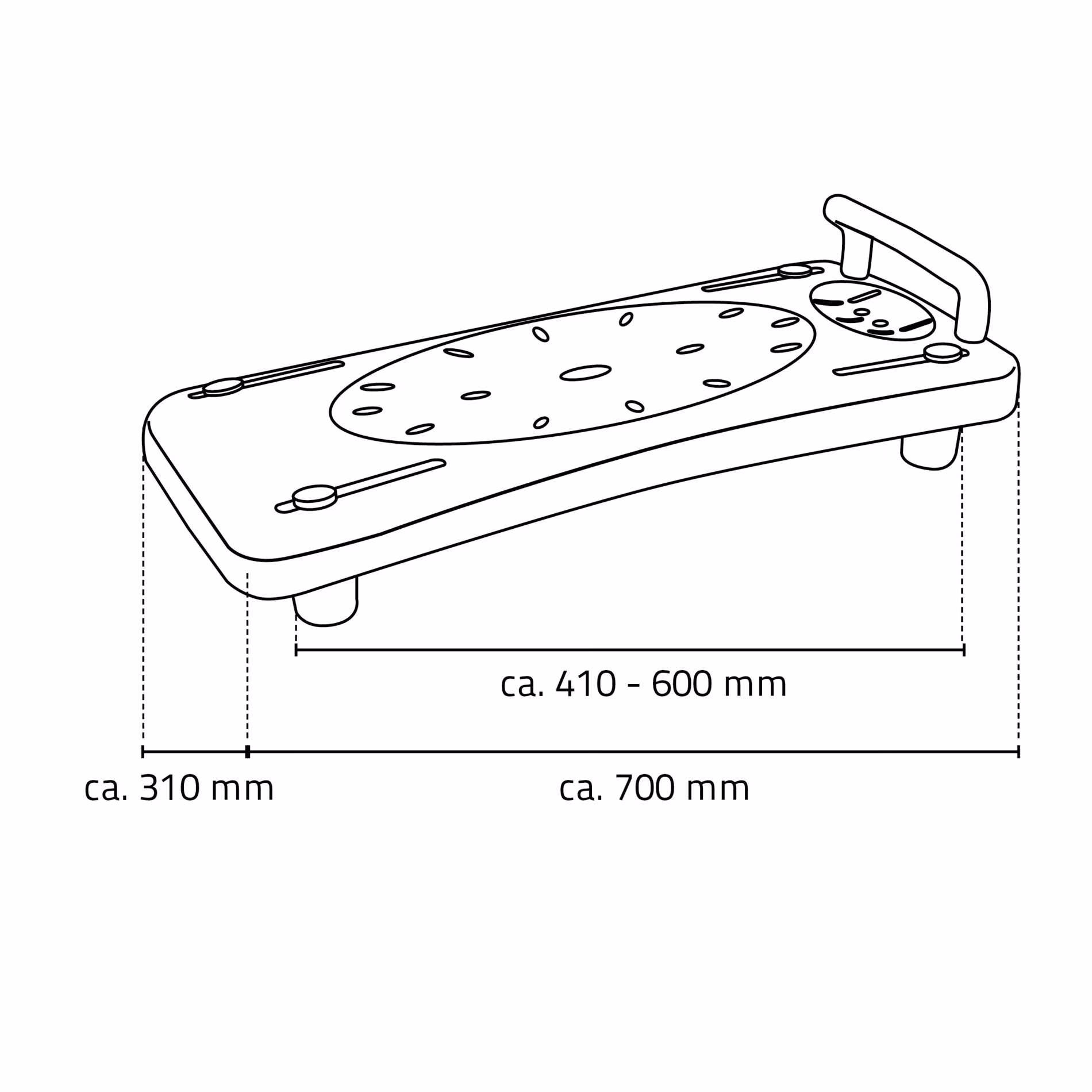 Andere weergave van het artikel Sam badkuipplank, wit, met handvat, PE Een andere blik op het artikel Sam badkuipplank, wit, met handgreep, PE uit de categorie Badkamerinrichting & Sanitair