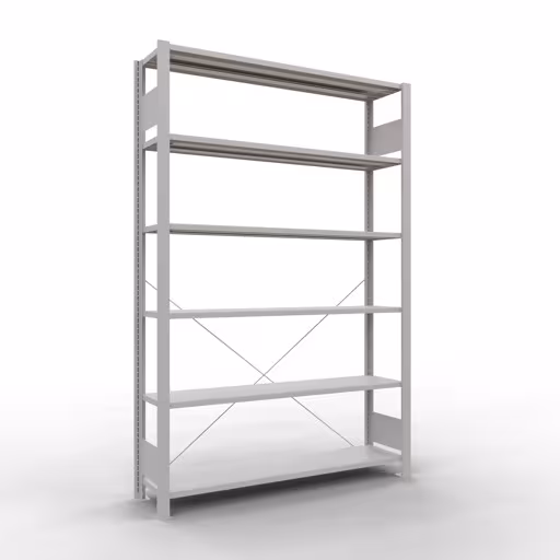 Afbeelding nr. 12 van het artikel, kantoorrekken, insteeksysteem MULTIplus85, 2000 x 1300 x 300 mm, 6 planken, zonder aanslaglijst, lichtgrijs uit de productgroep kantoorrekken van Schulte Lagertechnik