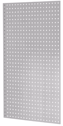 Geperforeerde plaat zijpaneel, 90 x 1250 x 800 mm (H x D), RAL 7035 lichtgrijs van Schulte Lagertechnik Geperforeerde zijwand, 90 x 1250 x 800 mm (H x D), RAL 7035 lichtgrijs, accessoires, art.nr. 35684