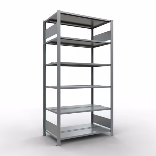 Afbeelding nr. 14 van het artikel, kantoorrekken, insteeksysteem MULTIplus150, 2000 x 1000 x 600 mm, 6 legborden, verzinkt, met middenaanslag uit de productgroep kantoorrekken van Schulte Lagertechnik