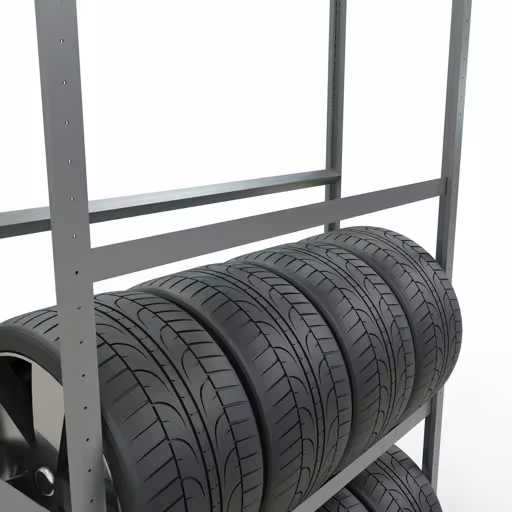 Productafbeelding nr. 13 van het artikel Basisplank, wielen-/bandenplank, 2750 x 1300 x 400 mm (HxBxD), verzinkt, 4 opslagniveaus met 150 kg vakbelasting per niveau Figuur nr. 13 van het artikel basisrek, wielen-/bandenrek, 2750 x 1300 x 400 mm, verzinkt, 4 opslagniveaus met 150 kg vakbelasting per niveau uit de productgroep legbordstellingen van Schulte Lagertechnik.