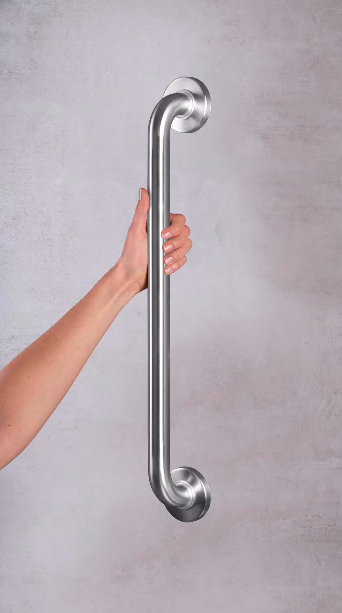 Handgreep Sam L, mat chroom, RVS van Ridder met art.nr. A00160051