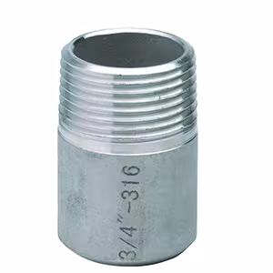 Atusa RVS lasnippel nr. 600 1/2 inch x 35mm (AISI 316) van Atusa Atusa RVS lasnippel nr. 600 (AISI 316), RVS schroefdraadfittingen, art.nr. I6006003