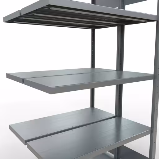 Productafbeelding nr. 15 van het artikel aanbouwplank, dubbele plank, legbord, insteeksysteem MULTIplus250, 2000 x 1000 x (2x400) mm, 2x5 legborden, verzinkt uit het assortiment legborden van het merk Schulte Lagertechnik