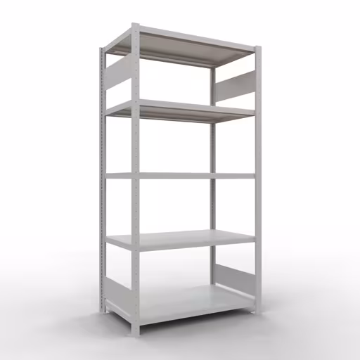 Figuur nr. 14 van het artikel basisrek, legbord, insteeksysteem MULTIplus250, 2000 x 1000 x 600 mm, 5 legborden, lengtestangen, RAL 7035 lichtgrijs uit de productgroep insteeksysteem van Schulte Lagertechnik.