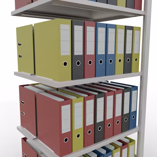 Figuur nr. 13 van het artikel, kantoorrekkensysteem MULTIplus150, 1800 x 750 x 600 mm, 5 planken, met middenaanslag, lichtgrijs uit de productgroep kantoorrekken van Schulte Lagertechnik
