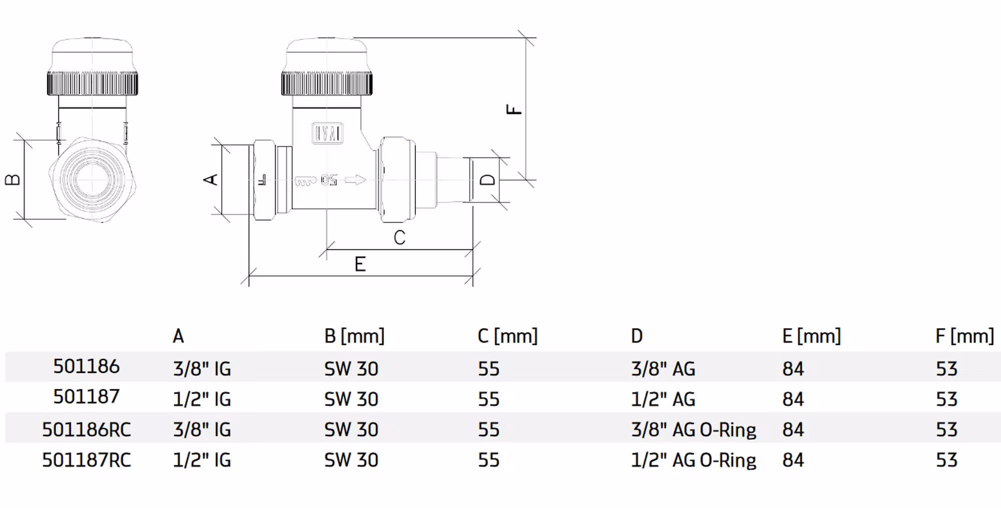 Ivar thermostatische kranen HARMONIA serie van het merk Ivar uit de categorie radiator montage & aansluitingen