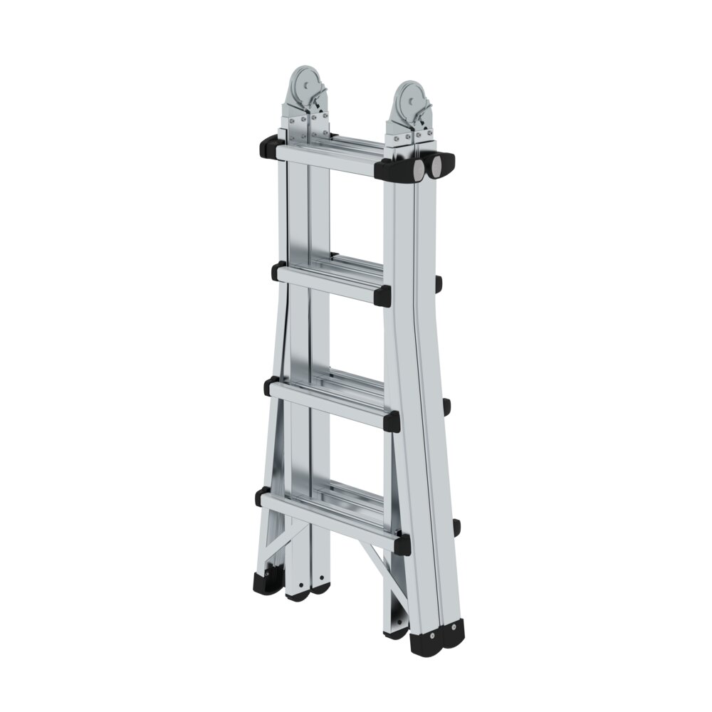 Produktbild (Abb. Ähnlich) 3815689 Munk telescopische ladder 4-delig zonder dwarsbalk 4x4 sporten