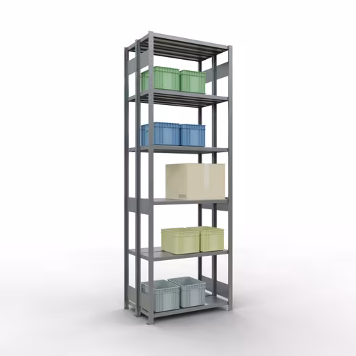Andere weergave van het artikel basisplank, dubbele plank, legplank-insteeksysteem MULTIplus250, 3000 x 1000 x (2x300) mm, 2x7 legborden, verzinkt uit de categorie dubbele legborden