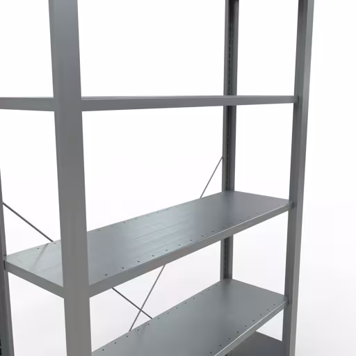 Afbeelding nr. 13 van het artikel, kantoorrekken, insteeksysteem MULTIplus85, 2000 x 1000 x 300 mm, 6 legborden, verzinkt, zonder aanslaglijst uit de productgroep kantoorrekken van Schulte Lagertechnik