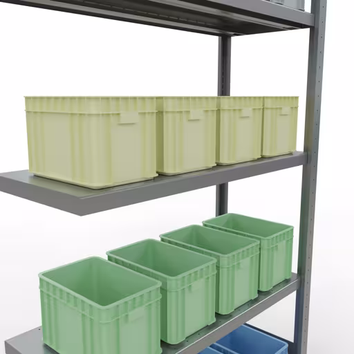 Figuur nr. 10 van het artikel aanbouwrekken, legbordstellingen, insteeksysteem MULTIplus330, 2000 x 1000 x 400 mm (HxBxD), 5 legborden, verzinkt uit de productgroep insteeksysteem van het merk Schulte Lagertechnik.