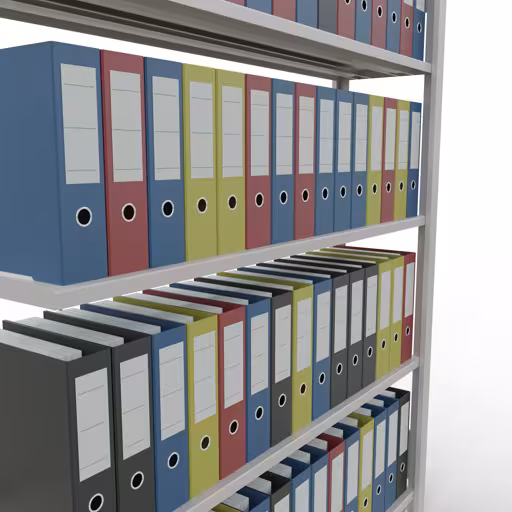 Afbeelding nr. 13 van het artikel, kantoorrekken, insteeksysteem MULTIplus85, 1800 x 1300 x 300 mm, 5 planken, met aanslaglijst, lichtgrijs uit de productgroep kantoorrekken van Schulte Lagertechnik