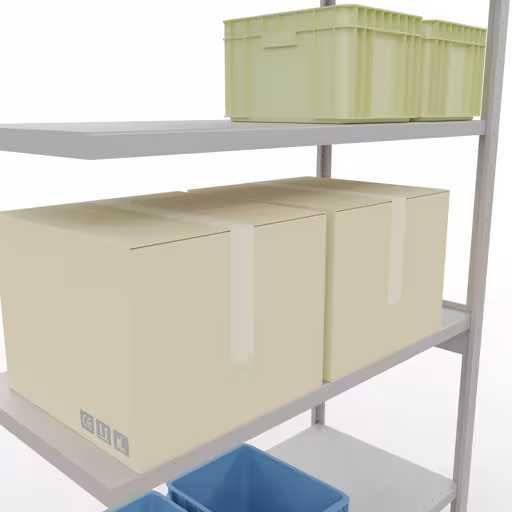Figuur nr. 13 van het artikel aanbouwrekken, legbordstellingen, insteeksysteem MULTIplus250, 3000 x 1300 x 600 mm, 7 legborden, lengtestangen, RAL 7035 lichtgrijs uit de insteeksysteem productgroep van Schulte Lagertechnik.