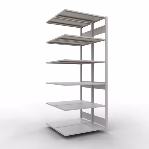 Productafbeelding nr. 12 van het artikel aanbouwplank, dubbele plank, legplank-insteeksysteem MULTIplus150, 2500 x 1000 x (2x500) mm, 2x6 legborden, RAL 7035 lichtgrijs uit het assortiment legplanken van Schulte Lagertechnik