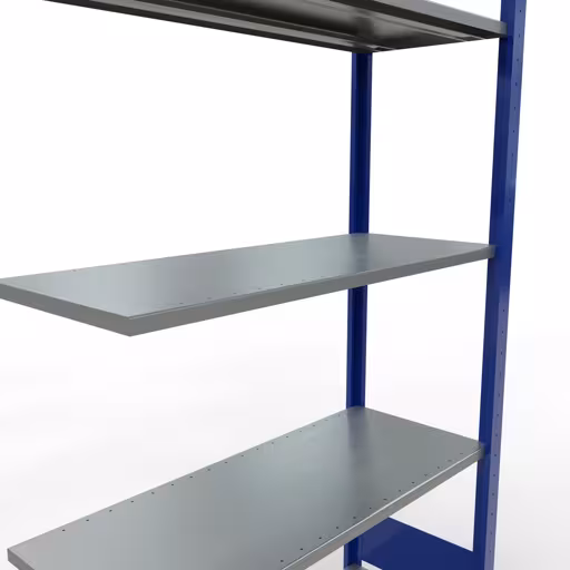 Figuur nr. 15 van het artikel aanbouwrekken, legbordinsteeksysteem MULTIplus85, 2000 x 1000 x 400 mm, 5 legborden, RAL 5010 gentiaanblauw uit de productgroep insteeksysteem van het merk Schulte Lagertechnik.