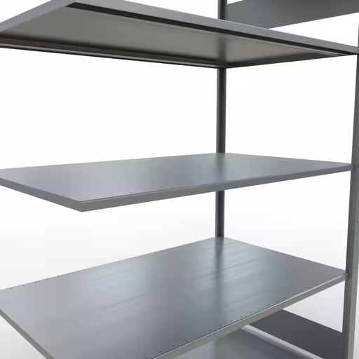 Aanbouwrekken, rekken, insteeksysteem MULTIplus150, 2000 x 1300 x 800 mm, 5 legborden, lengtestangen, verzinkt van Schulte Lagertechnik uit het assortiment insteeksysteem