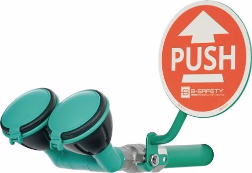 Oogspoelstation ClassicLine met twee douchekoppen, wandmontage onder een hoek van 45 graden, 3/4" buitendraadaansluiting, merk B-SAFETY ClassicLine oogspoelstation met twee douchekoppen, wandmontage onder een hoek van 45 graden, 3/4" buitendraadaansluiting, B-SAFETY, uit de categorie oogspoelstations en oogspoelingen, artikelnummer 4000387006