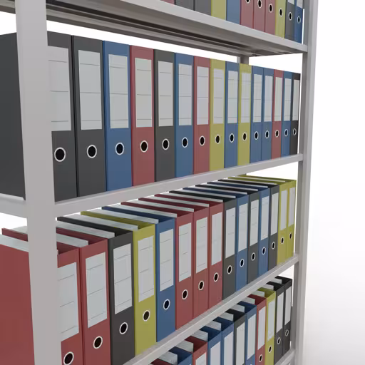 Afbeelding nr. 13 van het artikel, kantoorrekken, insteeksysteem MULTIplus85, 1800 x 1300 x 300 mm, 5 planken, zonder aanslaglijst, lichtgrijs uit de productgroep kantoorrekken van Schulte Lagertechnik